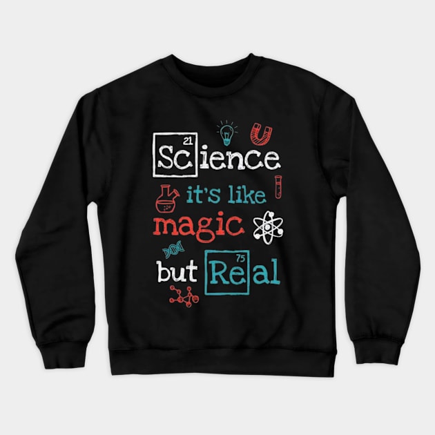 science is like magic but real Crewneck Sweatshirt by khider